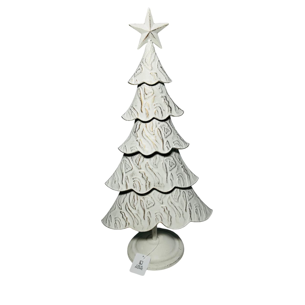 Figura Decorativa De Árbol Blanco 22×45cm