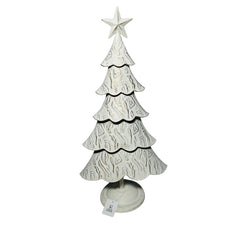 Figura Decorativa De Árbol Blanco 22×45cm