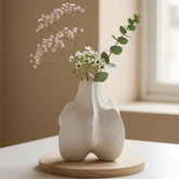 Florero De Cerámica Rústico Orgánico 11.5×17.6cm