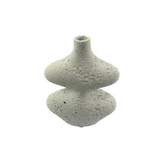 Florero De Cerámica Rústica Diseño Orgánico