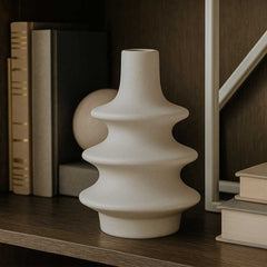 Florero De Cerámica Escalonado Diseño Contemporáneo