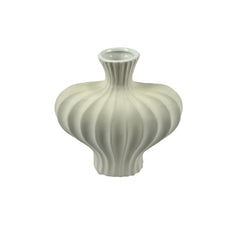 Florero De Cerámica Irregular 16.5×16.7cm Con Líneas