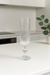 Set x6 Copa 120ml Diseño Líneas Verticales Transparente