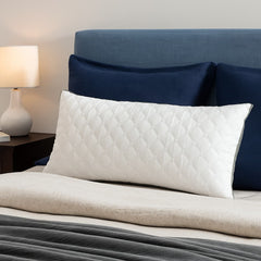 Almohada Blanca 50x100 cm con Fuelle y Borde de Colores | Lala Home Colombia