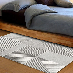 Alfombra Kabul 50×90 cm diseño geométrico en tonos neutros