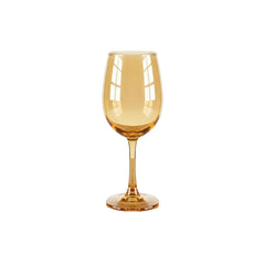 Copa de cristal ámbar de 350 ml con diseño elegante y acabado brillante.