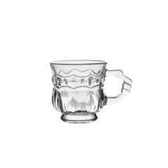 Pocillo de vidrio 135 ml con relieve geométrico