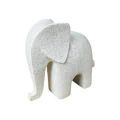 Elefante decorativo blanco 20×20 cm con acabado texturizado