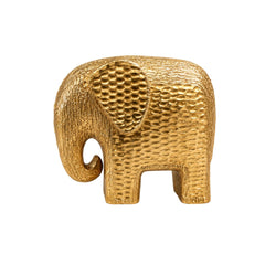 Elefante decorativo rústico dorado de 17 cm