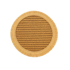 Individual redondo marrón claro de 38 cm para mesa