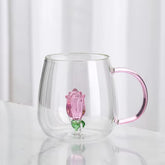 Mug Cristal Diseño 3D Rosa