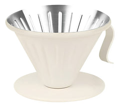 Filtro para café V60 beige con interior de acero inoxidable