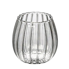 Vaso de vidrio con líneas en relieve 360 ml