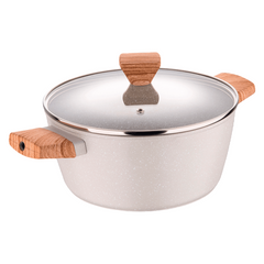 Olla 26 cm con tapa de vidrio estilo moderno