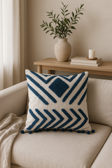 Cojín Rustic 50 T.45x45 Azul