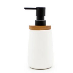 Jabonera Lisa Con Tapa En Madera