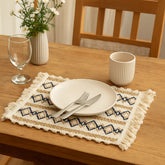 Individual tejido diseño triángulos dobles 29x40cm – Lala Home Colombia