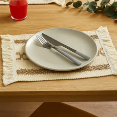 Individual tejido beige diseño hexágono 29x42cm – Lala Home Colombia