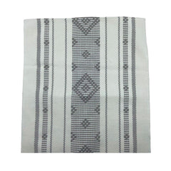 Individual Tejido 30x45cm Para Mesa Blanco Con Triángulos Gris