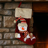 Adorno Navideño Bota Con Muñeco De Nieve