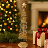 Árbol Navideño Decorativo Espiral Con Estrella Dorada
