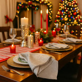 Servilleta de tela gris 45x45 cm con diseño texturizado elegante