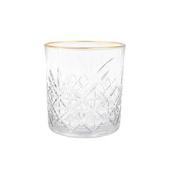 Vaso de vidrio con diseño de rombos 340 ml