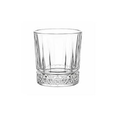 Vaso shot de vidrio 76 ml con diseño de líneas verticales