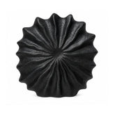 Florero decorativo Sol Ondulado negro con relieve radial