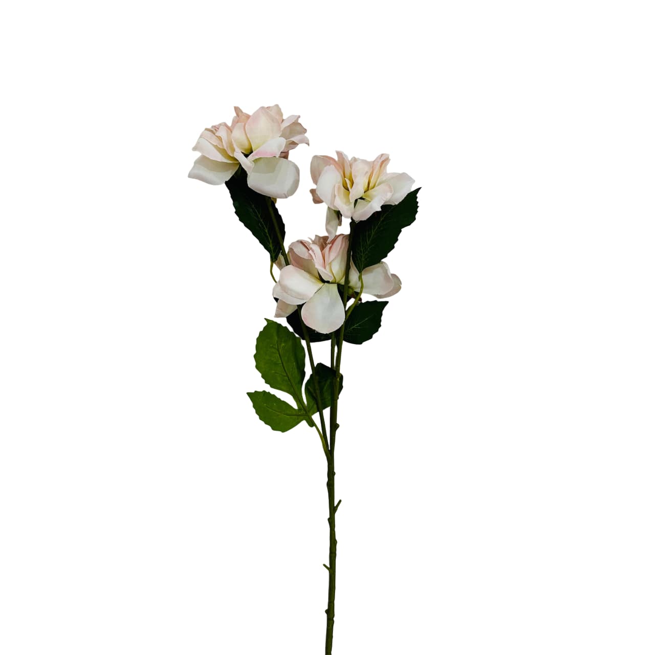 Flor decorativa hortensia de 70 cm tonos rosa y crema