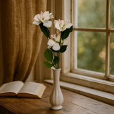 Flor decorativa hortensia de 70 cm tonos rosa y crema