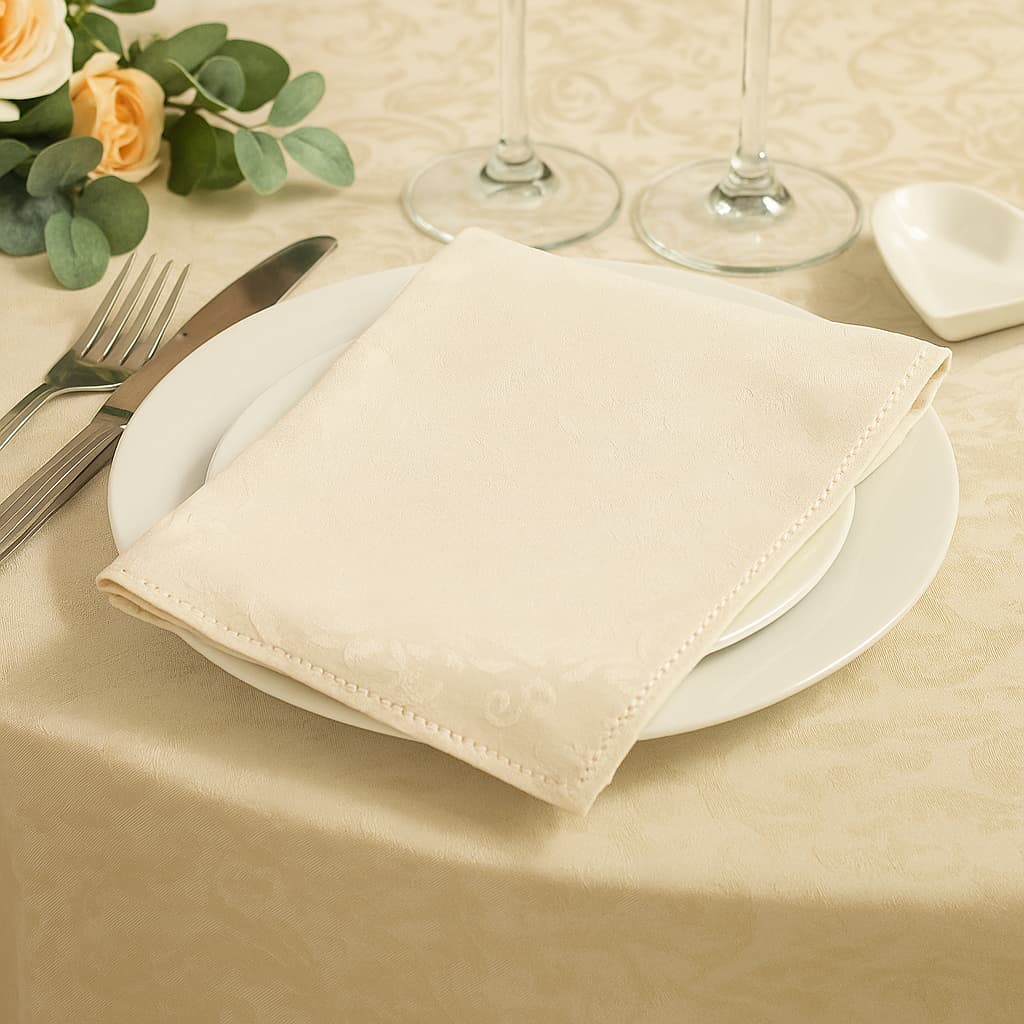 Servilleta de tela 45x45 cm en color crema – Lala Home Colombia