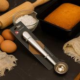 Cuchara medidora de café con pinza metálica de acero inoxidable