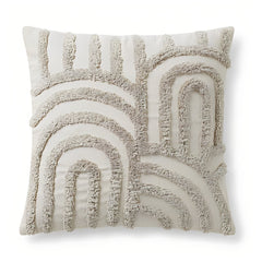 Cojín decorativo marfil con textura en relieve 45×45 cm