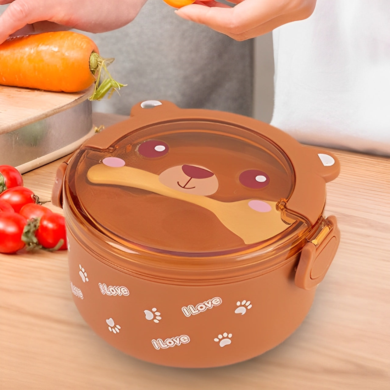 Lonchera Acero Inoxidable Diseño Oso 1000 ml | Lala Home Colombia