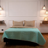 Colcha Termosellada Doble Faz Turquesa - Gris Lala Home