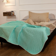 Colcha Termosellada Doble Faz Turquesa - Gris Lala Home