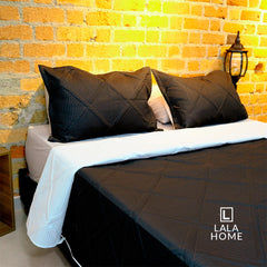 Colcha Termo Sellada Doble Faz Blanca - Negro Lala Home