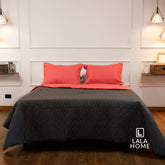 Colcha Termosellado Doble Faz Coral - Gris Lala Home