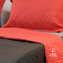 Colcha Termosellado Doble Faz Coral - Gris Lala Home
