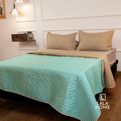 Colcha Termosellado Doble Faz Mocasín - Verde Menta Lala Home