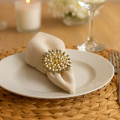 Anillo Para Servilleta Flor Con Perlas | Lala Home Colombia