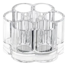 Organizador Acrílico para 6 Brochas con Flor | Lala Home Colombia