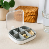 Mini pastillero semanal 14x7 cm con compartimentos y tapa transparente