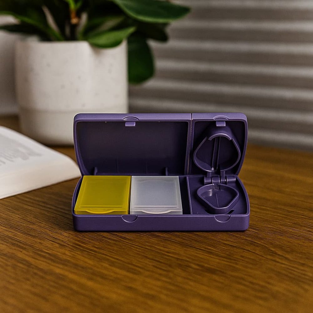 Mini pastillero rectangular con cortador guillotina 12x6 cm