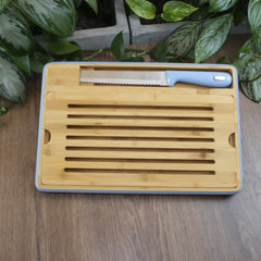 Set De Tabla Para Pan En Bambú Con Cuchillo Tessie & Jessie