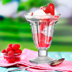 Copa Helado Flor 190ml En Vidrio