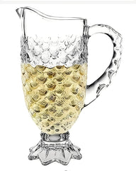 Jarra de vidrio 1200 ml diseño piña transparente