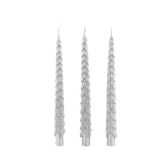 Set x3 Velas Diseño Árbol Dorado 20cm