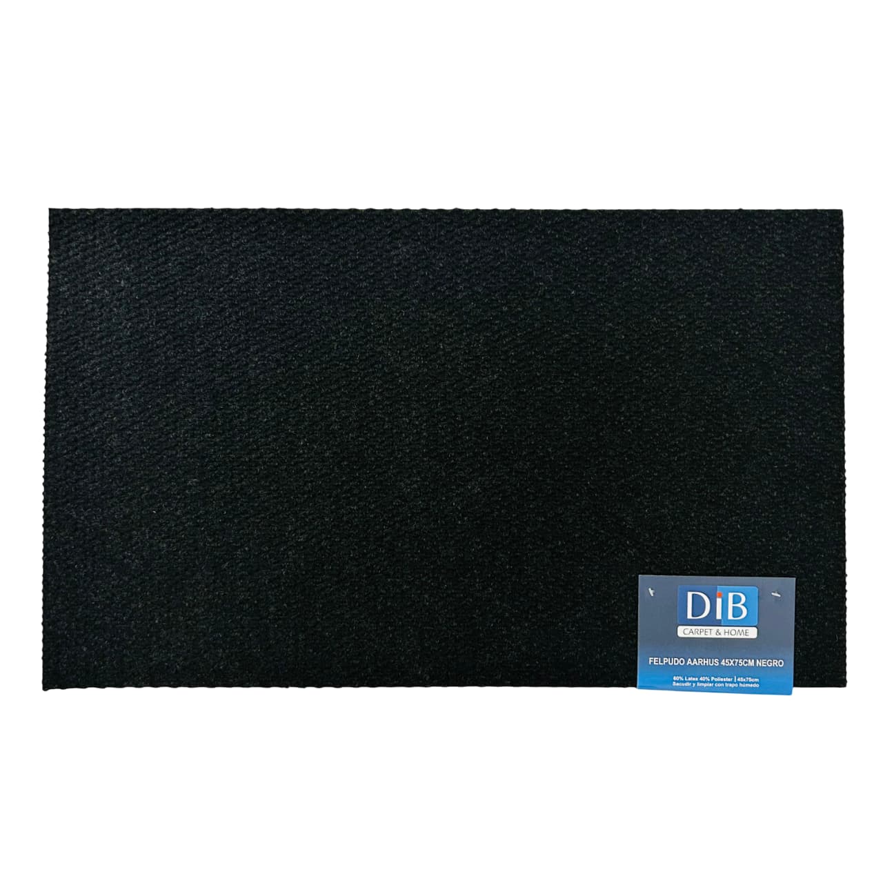 Felpudo Aarhus 40×60 cm color gris con textura de bucle y base antideslizante.
